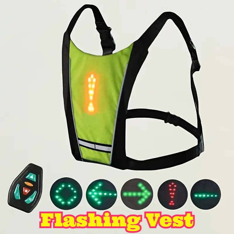 Running Gear Lights - Gilet di Sicurezza LED con Telecomando,